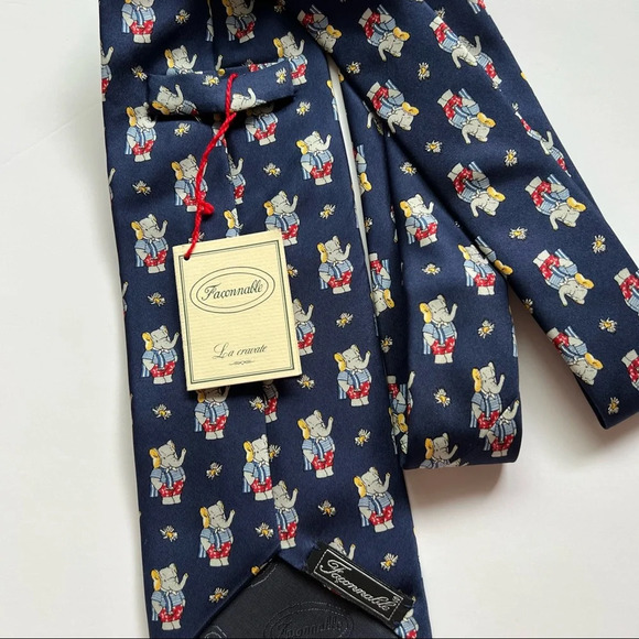 Faconnable 100% silk men tie - Picture 3 of 4